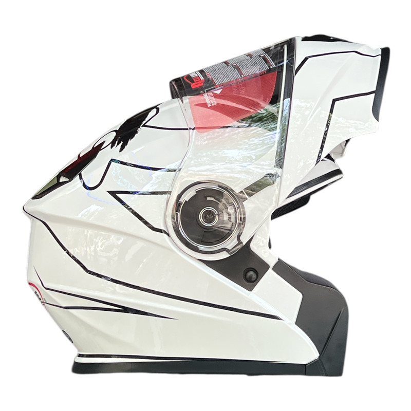 کلاه کاسکت چانه دار ردلاین مدل 939 X White