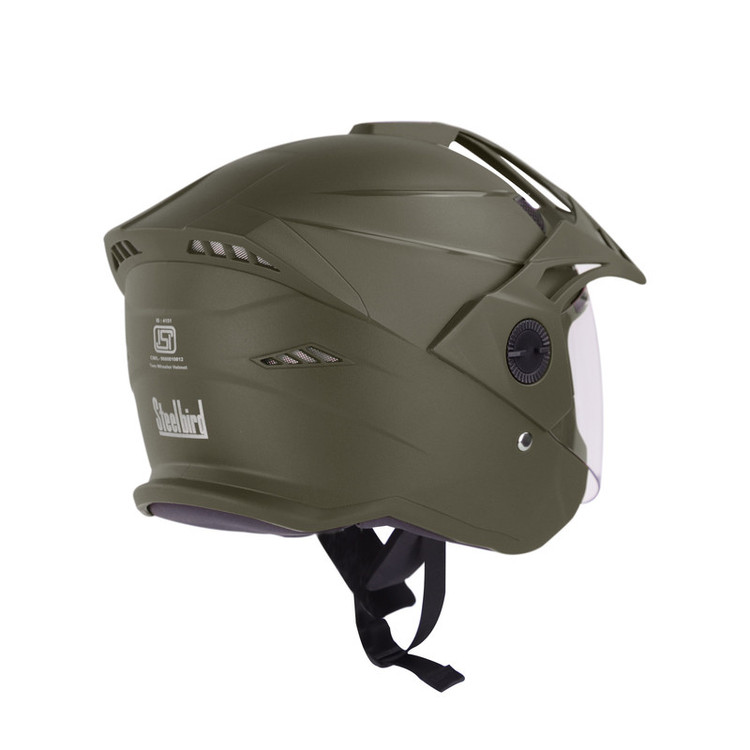 کلاه کاسکت بدون چانه استیل برد مدل AVA 23 green