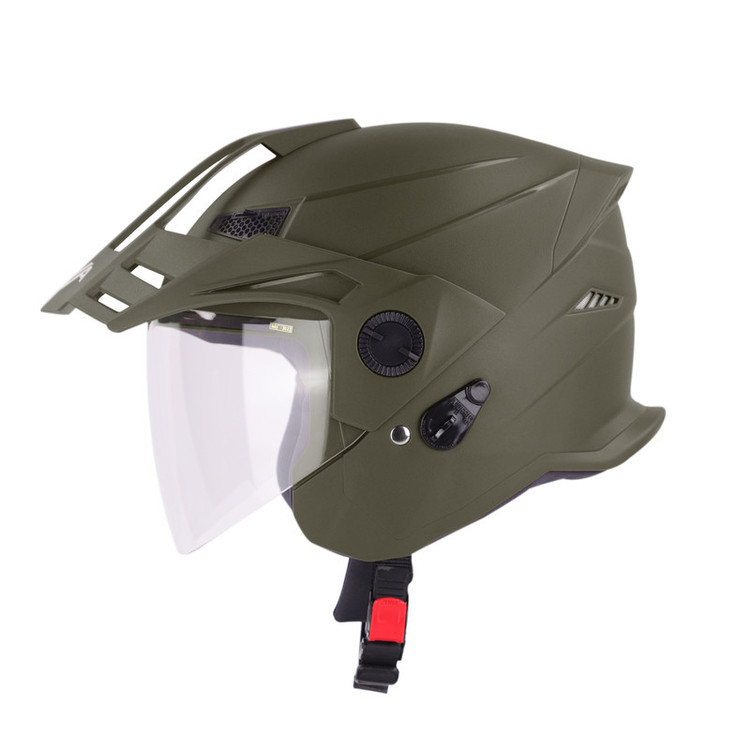 کلاه کاسکت بدون چانه استیل برد مدل AVA 23 green